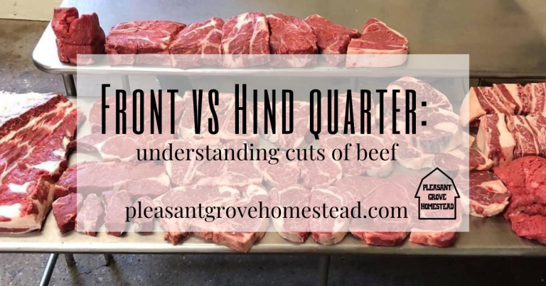 image of cuts of meat with text for blog title on top